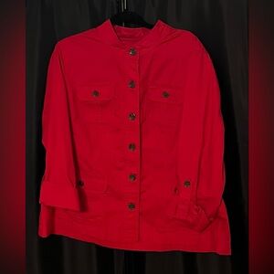 Jones New York Red Shirt/Jacket